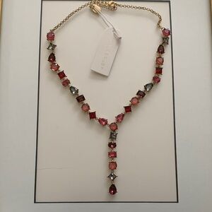 Stella & Ruby Elegant Pink and Silver Necklace